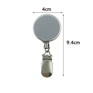 Silver 4cm <b>Towel</b> Clip Multifunctional Telescopic Clip Creative Automatic Rebound Shrink <b>Hook</b> Clip No Drilling Required with - Product Image 2