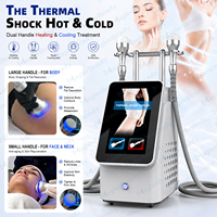 Appareil de cryolipolyse pour amincissement corporel - Appareil portable de cryothérapie chaude et froide pour la cellulite, avec poignée en acier inoxydable