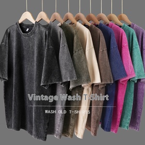 T-shirt Homme Oversize en Coton 100% de Première Qualité, Lavage Vintage, Col Épais, Impression Personnalisée, Coupe Boxy, Grammage Lourd - Product Image 2