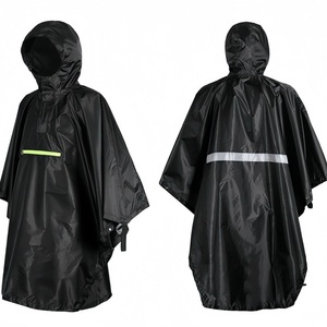 Custom <strong>Waterproof</strong> <strong>Poncho</strong> Raincoat Reusable Hooded Rain Coat Lightweight <strong>Poncho</strong> with Reflective Stripe <strong>for</strong> Outdoor Travel - Product Image 6