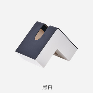 New Design Empty <strong>Customized</strong> Black White Gray <strong>Cardboard</strong> <strong>Box</strong> Influencer L-shaped <strong>Tissue</strong> <strong>Box</strong> Living Room Simple <strong>Tissue</strong> <strong>Box</strong>