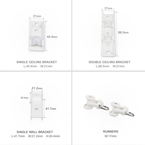 Bảng điều khiển cửa sổ Rèm cửa đường sắt Rèm theo dõi nghệ thuật trang trí vuông eualloyn phong cách hiện đại Hướng dẫn sử dụng silenadultsinum uốn cong tùy chỉnh màu Trắng - Product Image 6