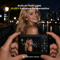 Nueva Cámara Digital 4K UHD HA con Autoenfoque, 48MP, Enfoque Macro de 10cm, Zoom 16X, Grabadora de Vlogs de Bolsillo para Principiantes y Aficionados