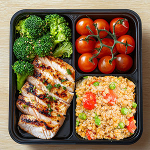 ข้าวไมโครเวฟ อาหารสำเร็จรูปพร้อมรับประทาน มังสวิรัติ แคลอรี่ต่ำ โภชนาการสมดุล - Product Image 1