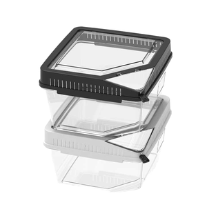 Tianbo dayanıklı ahşap kare konteyner uygun canlı besleme üreme konut sürüngenler Amphibians istiflenebilir ekran kutulu - Product Image 1