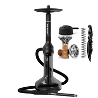 Kit Chicha en Alliage d'Aluminium, Meilleure Vente Transfrontalière, avec Tube en Silicone à Tube Unique et Accessoires Anti-brûlure pour Bol
