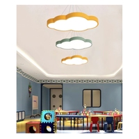Nouveau Moderne Simple Creative Dessin Animé Enfants Lustre Maternelle Multicolore Nuage Led Plafond Pendentif Lumières lampe