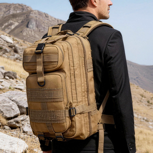 30L High Density 900D Oxford Tactical <b>Backpack</b> Waterproof Khaki Polyester Lining Zipper Closure Internal <b>Frame</b> - Product Image 4