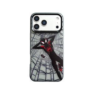 NOUVEAU Coque de téléphone en TPU anti-traces de doigts électroplaqué, design super-héros, pour iPhone 17 <span class=keywords><strong>Pro</strong></span> Max 16/15, thème Spider-Man dessin animé - Product Image 2