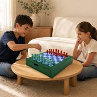 Jeu d'échecs en bois de 12 pouces avec tiroir de rangement, 32 pièces, jeu de société portable pour la famille et les adultes, divertissement intérieur
