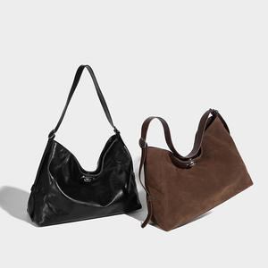 Sac à main de style rétro américain, polyvalent, décontracté, sac à bandoulière, sac fourre-tout, apparence haut de gamme, grande capacité, fermeture éclair, polyester - Product Image 4