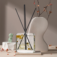Diffuseur de roseaux avec bâtons en rotin, parfum de maison, marque privée de luxe, bouteille en verre de 100ml, huile essentielle, arôme