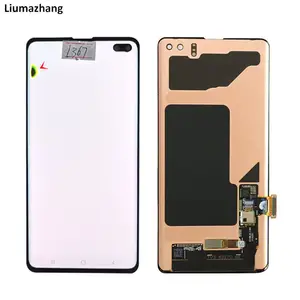 Original AMLODE Mobile Phone LCDS For Samsung Galaxy S10 Plus G975U G975F G975B Display Touch Screen Assembly With black Dots