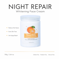 Crema Facial Nocturna Blanqueadora e Iluminadora OEM, Botella de 750g con Niacinamida, Ácido Hialurónico y Ácido Kójico - Humectante para Uso Doméstico