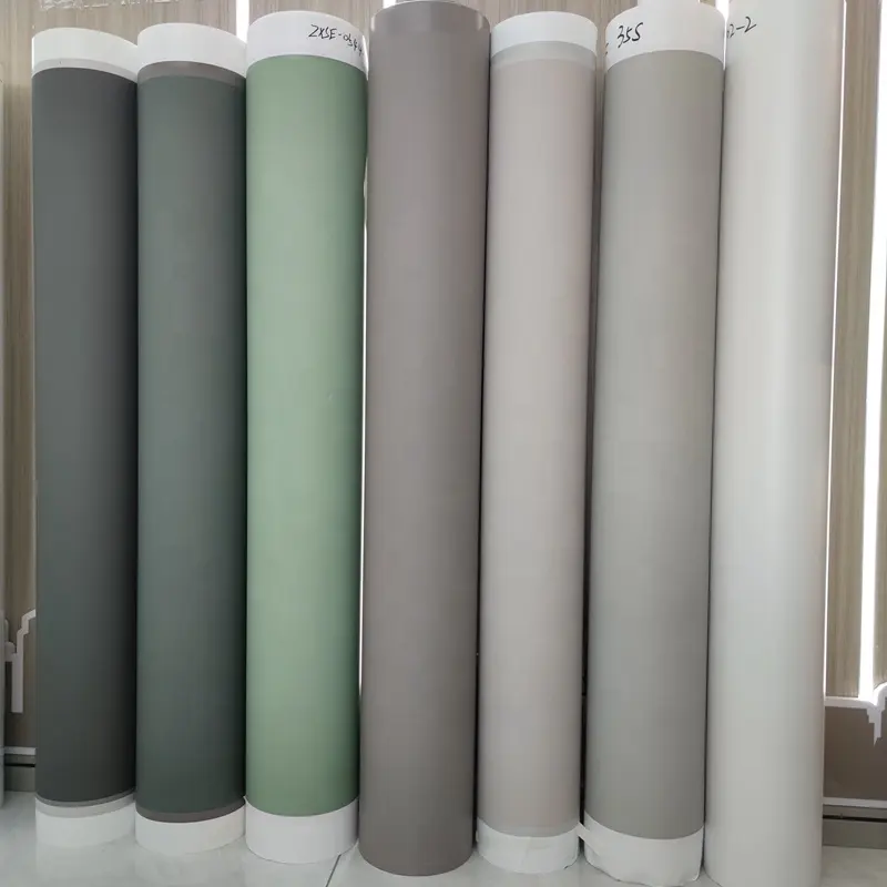 Película de PVC de laminación táctil de terciopelo para decoración, Panel de pared para muebles, color sólido, supermate