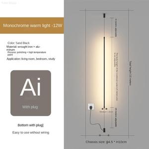 Nouveau profil de bande LED murale noir et blanc, support en aluminium, kits en acier inoxydable, éclairage linéaire suspendu LED Skyline - Product Image 6