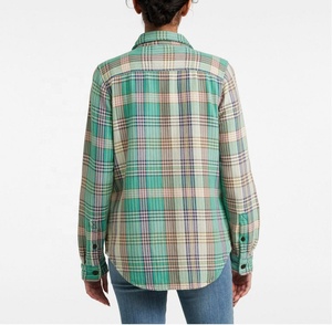Brushed Shacket Fall Winter Digital Print Thick Shirt <strong>Check</strong> <strong>Jacket</strong> <strong>Ladies</strong> Soft Thick Coats Flannel Fleece Plaid Women Overshirt - Product Image 4