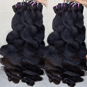 Extensions de cheveux humains vietnamiens bruts 100 % non traités, provenant d'un seul donneur, cuticules alignées, boucles indiennes, pour tresses afro - Product Image 3
