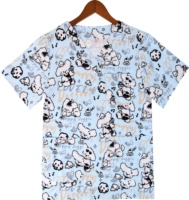 Unisex hemşire fırçalama Tops Polyester/pamuklu dokuma kumaş hastane kullanımı cerrahi iğne algılama dikişsiz fırınlama özel Logo OEM