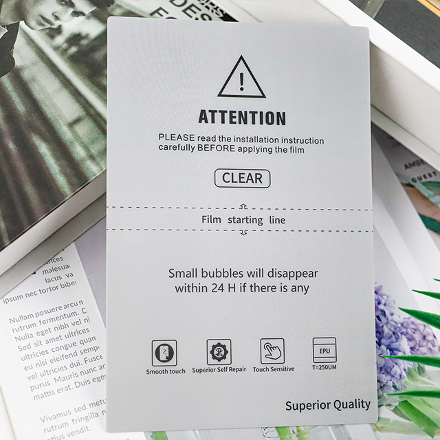 Wholesale EPU Screen Protector Hydrogel Film Screen Protector Korean EPU 0.25mm Extra Thick 120x180mm Cutting Machine