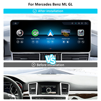 Radio para Auto con Pantalla Táctil Linux de 12.8 Pulgadas y Resolución 2400*900, Amplificador Integrado, para Mercedes Benz ML W166 ML350 GL 2011-2015, GPS, WIFI, CarPlay