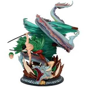 Toptan Anime figürleri koleksiyonu tornados Roronoa Zoro 28cm Pvc oyuncak modeli bir adet şekil