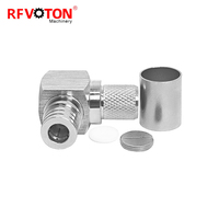 Connecteur coaxial RF QMA mâle à angle droit (RA) 90 degrés pour câble RG213 RG214 (WTR400) – Convertisseur QMA en cuivre