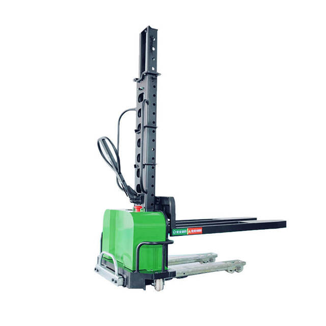 500kg 1000kg Semi Electric Self Loading Stacker 2ton Self Lift Stacker with 800mm 1000mm 1300mm Lifting Height Self Load Stacker