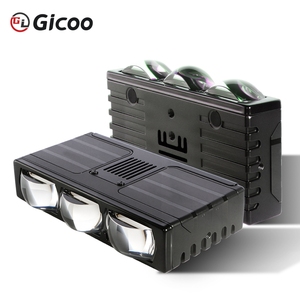 ไฟสปอร์ตไลท์ LED GICOO แบบสามเลนส์ 12V 160W ไฟหน้าเสริมสำหรับรถยนต์รุ่นใหม่ ไฟส่องกระจังหน้ามอเตอร์ไซค์อเนกประสงค์ อุปกรณ์ตกแต่งรถยนต์ - Product Image 1