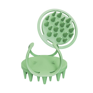 Brosse à <span class=keywords><strong>shampoing</strong></span> en silicone à anneau rond, nouveau style, <span class=keywords><strong>sans</strong></span> dommage pour les cheveux, nettoyage du cuir chevelu, massage anti-stress, vente en gros - Product Image 5