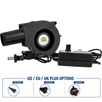 Mini ventilateur souffleur d'air avec régulateur de vitesse 12V 24V 9733 WKH1012L, ventilateur de refroidissement pour barbecue, poêle à bois, ventilation
