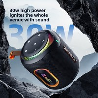 Altavoz Portátil Zealot M1 de 30W, 5.4 Pulgadas, Luces RGB, Resistente al Agua IPX6, Batería de 6000mAh, Ranura para Tarjeta TF, para Casa, Viajes y Exteriores