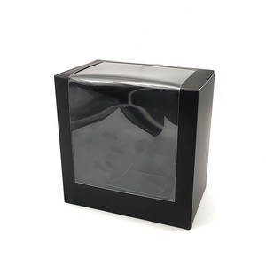 Rts Zwart Papieren Pakket Baseballpet Doos Hoed Kaartverpakking Met Doorzichtige Raamkap Geschenkdoos Verpakking - Product Image 1
