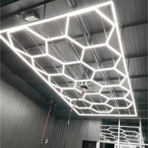 Meilleur prix pour les luminaires de plafond hexagonaux à LED blancs, luminaires de plafond commerciaux en nid d'abeille, aspect élégant, fabricant de luminaires de travail à LED en Chine - Product Image 2