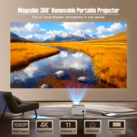 Projecteur vidéo extérieur Magcubic L018 Android 14 650ANSI BT5.2, compatible 8K, HD 1080P