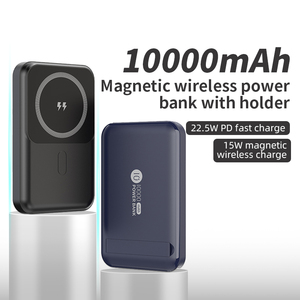 พาวเวอร์แบงค์แบบพกพา 15W ไร้สาย ชาร์จเร็วแม่เหล็ก PD 22.5W ความจุ 10000mAh พร้อมที่วางโทรศัพท์มือถือ - Product Image 2