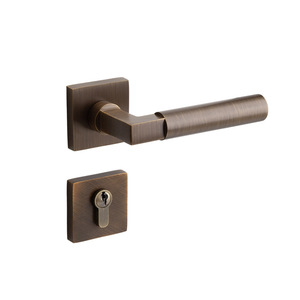 Mei Hong Solid Brass Door Lock CP22-89 Lever Handle Keyless Magnetic Silent Installation For Bedroom Door - Product Image 4