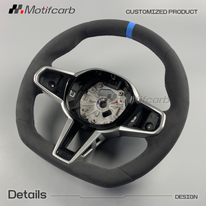 Volant de direction en daim personnalisé pour BMW, compatible avec les modèles M340i, M440i, X3M, X5M, G20, G30, G05, M2, M3, M4, M5 (2018-2024), mise à niveau LCI. - Product Image 3