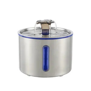 Alimentador de <span class=keywords><strong>bebedero</strong></span> con filtro para gatos de 2,5 L, alimentador de bebidas de acero inoxidable para mascotas con <span class=keywords><strong>grifo</strong></span>, dispensador de agua automático para mascotas - Product Image 1