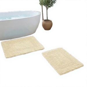 Factory Direct Cotton Tufted Waterproof Bath <b>Mat</b> <b>for</b> Home Use Non-slip Flower Sea Wave Absorbent Thick Cushioned <b>Bathroom</b> <b>Mat</b> - Product Image 1