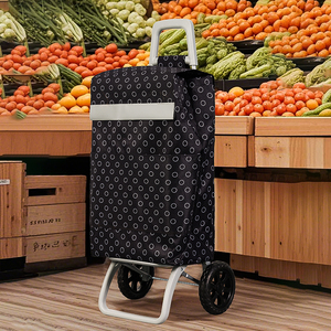 Carrito <span class=keywords><strong>de</strong></span> Compras Plegable Portátil <span class=keywords><strong>de</strong></span> Gran Capacidad con Marco <span class=keywords><strong>de</strong></span> Acero, Bolsa <span class=keywords><strong>de</strong></span> Compras <span class=keywords><strong>de</strong></span> Supermercado Impermeable y Duradera - Product Image 5
