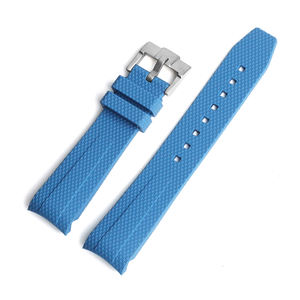 Correa de Reloj de Goma Tejida con Extremo Curvo Onthelevel, con Hebilla de Pin, Diseño Transpirable, Negra, para Relojes <span class=keywords><strong>Moonswatch</strong></span> de 20 mm - Product Image 3