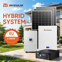 Système d'énergie solaire complet 10 kW, système hybride 5 kW 8 kW 10 kVA 12 kW 15 kW 20 kW 30 kW avec batterie au lithium 48 V pour la maison