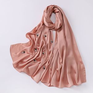 Voile Hijab en Chiffon Haute Densité Cousu Main avec Cristaux Noirs, Bandeau Malaisien, Châle Moyen-Oriental pour Femme Musulmane, Tenue Traditionnelle - Product Image 6