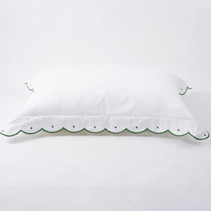 <span class=keywords><strong>Taie</strong></span> d'<span class=keywords><strong>oreiller</strong></span> en percale de coton blanc pur, décoration d'intérieur, <span class=keywords><strong>taie</strong></span> d'<span class=keywords><strong>oreiller</strong></span> avec bord festonné brodé contrasté - Product Image 5