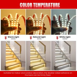 Đèn LED dải mềm chống nước 220V với 120 đèn LED 2835 IC dùng trang trí trong nhà và ngoài trời - Product Image 6