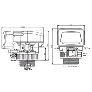 Van lọc làm mềm nước tự động với điều khiển lưu lượng đa chế độ 220V thành phần lõi động cơ - Product Image 3