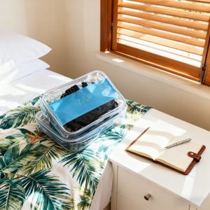 Nuovi prodotti caldi EVA makeup bag satinato sacchetti di <span class=keywords><strong>plastica</strong></span> trasparente pvc sacchetti cosmetici - Product Image 6