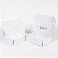 Boîtes d'expédition en carton ondulé de luxe en gros, logo personnalisé, boîte pliante réutilisable, boîte en carton pour envoi postal
