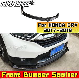 Para HONDA CRV 2017-2019, Difusor de Labio de Parachoques Delantero, Accesorios para Coche, Pieza de Modificación de Labio de Parachoques Negro Brillante - Product Image 2